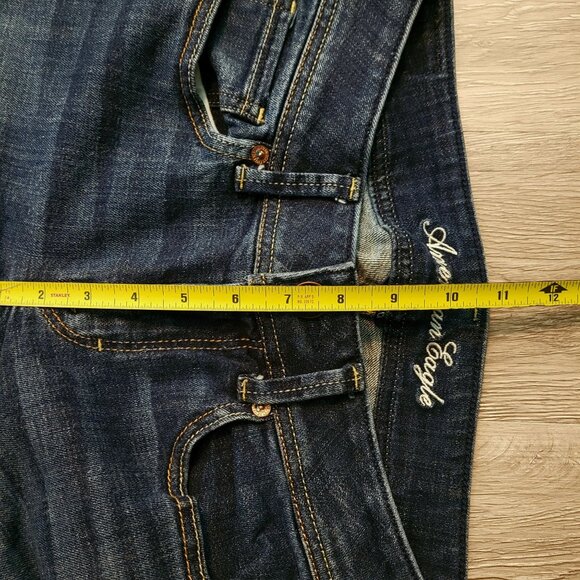 American Eagle Jeans 6 L Original Boot Low Rise Medium Wash Denim Western - Picture 8 of 11